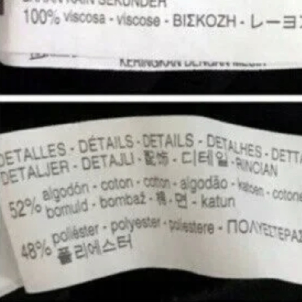 Zara Basic Collection Asymmetrical Black Top Size… - image 5